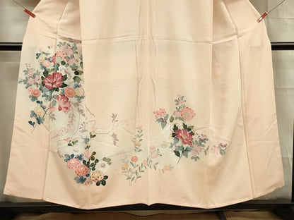 平和屋着物■訪問着 友禅 草花文 暈し染め 正絹 逸品 DABE0418ya