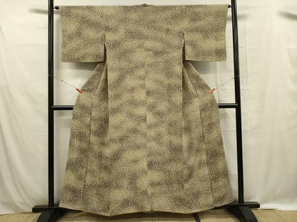 平和屋着物■上質な小紋 草花文 正絹 逸品 DABE0421ya