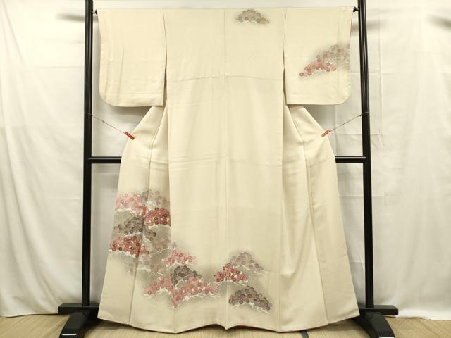 平和屋着物■訪問着 松花文 金彩 正絹 逸品 DABE0422ya