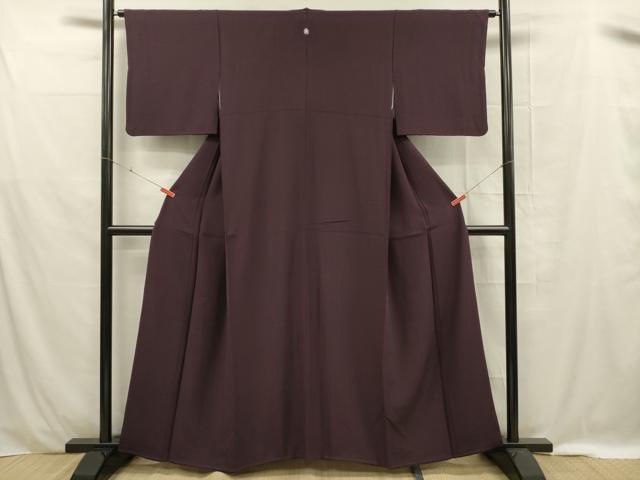平和屋着物■上質な色無地 烏羽色 正絹 逸品 DABE0424ya