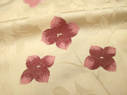 平和屋着物■上質な小紋 草花文 正絹 逸品 DABE0426ya