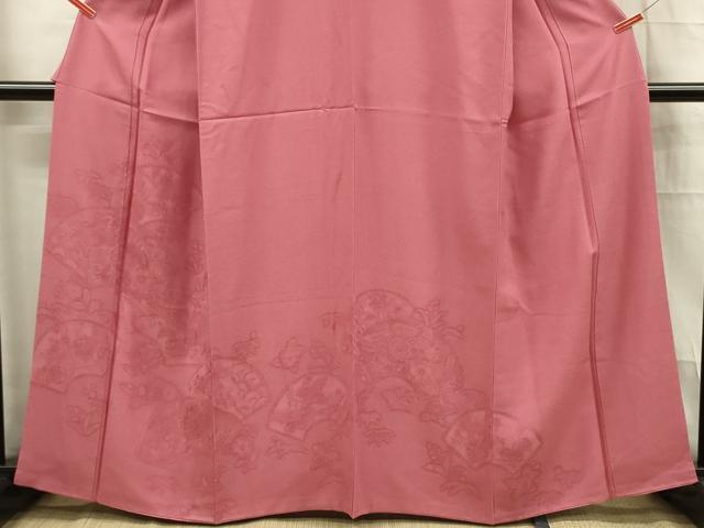 平和屋着物■無地絵羽訪問着 辻が花地紋 今様色 正絹 逸品 DABE0428ya