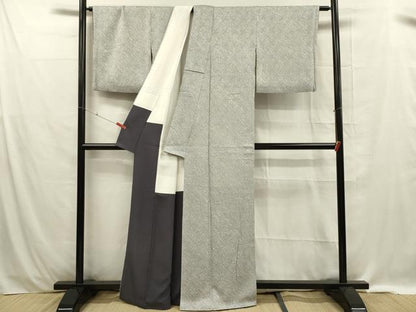 平和屋着物■大変加工の良い総絞り小紋 正絹 逸品 DABE0430ya