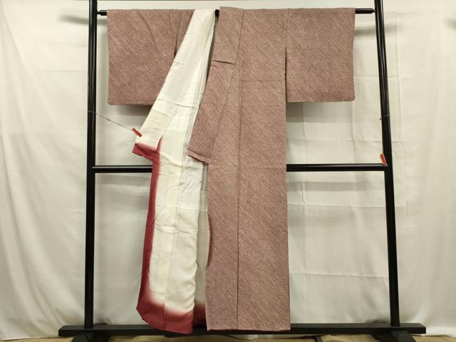平和屋着物■大変加工の良い総絞り小紋 正絹 逸品 DABE0433ya