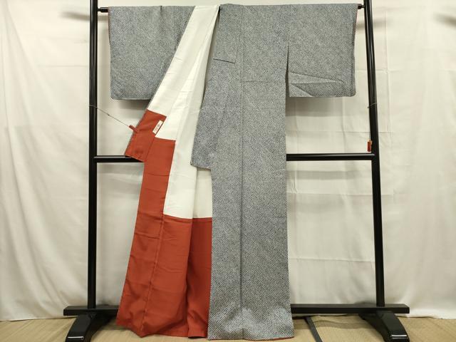 平和屋着物■大変加工の良い総絞り小紋 正絹 逸品 DABE0437ya