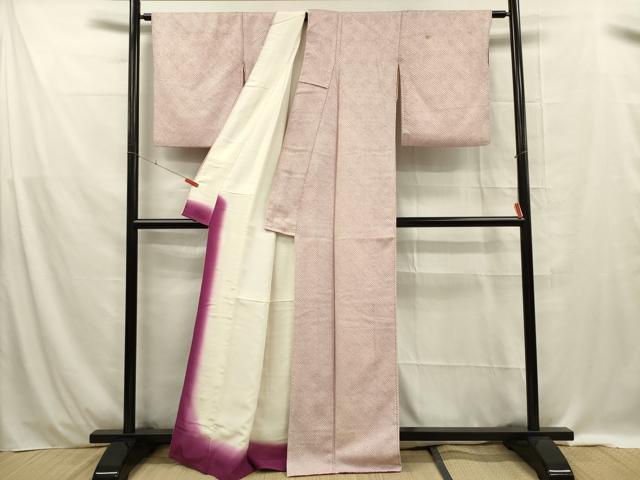 平和屋着物■大変加工の良い総絞り小紋　正絹　逸品　DABE0440ya