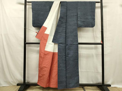 平和屋着物■上質な紬 霞文 正絹 逸品 DABE0452ya