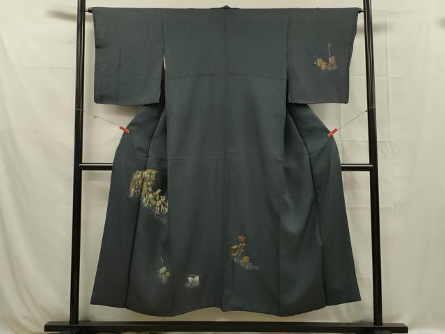 平和屋着物■訪問着 人物文 さが美扱い 正絹 逸品 DABE0455ya