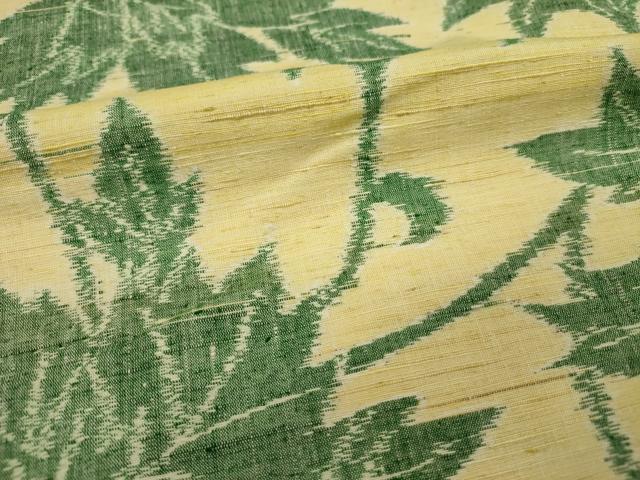 平和屋着物■上質な紬 花唐草文 正絹 逸品 DABE0456ya