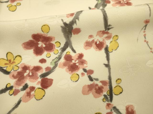 平和屋着物■上質な小紋 枝梅文 正絹 逸品 DABE0458ya