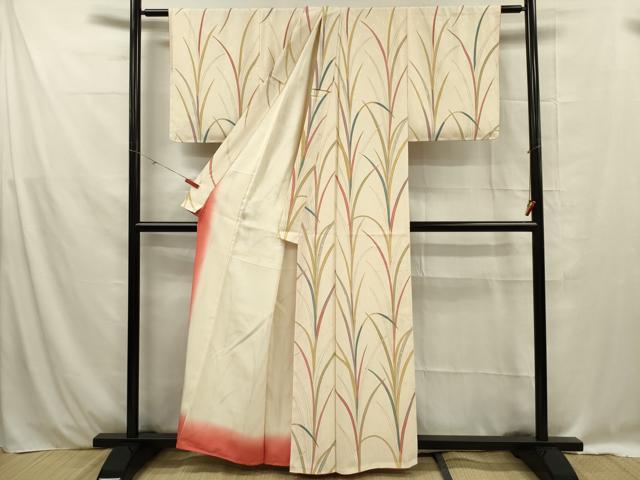 平和屋着物■上質な小紋　草木文　金彩　正絹　逸品　DABE0459ya