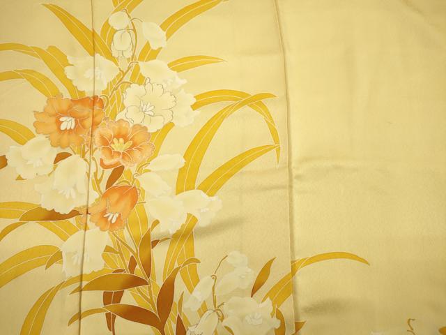 平和屋着物■訪問着 刺繍 草花文 正絹 逸品 DABE0466ya