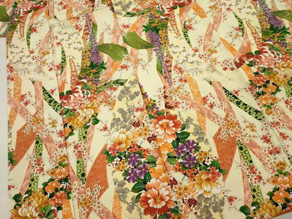 平和屋着物■上質な小紋 草花文 金彩 正絹 逸品 DABE0471ya