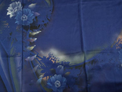 平和屋着物■訪問着 草花文 暈し染め 正絹 逸品 DABE0474ya