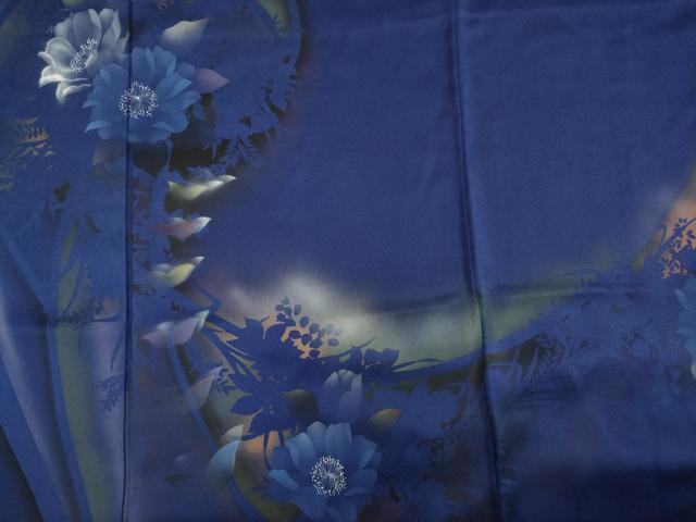 平和屋着物■訪問着 草花文 暈し染め 正絹 逸品 DABE0474ya