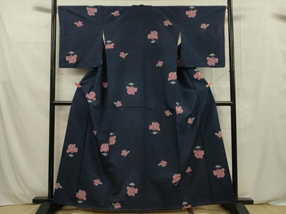 平和屋着物■上質な紬 舞花文 正絹 逸品 未使用 DABE0476ya