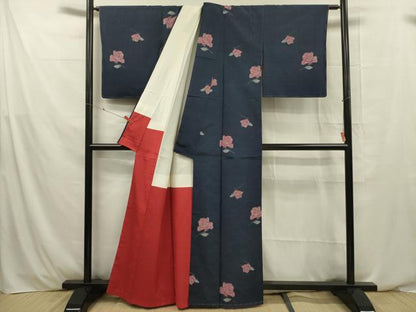 平和屋着物■上質な紬 舞花文 正絹 逸品 未使用 DABE0476ya