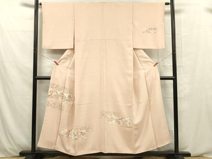 平和屋着物■訪問着 刺繍 花鳥文 正絹 逸品 DABE0477ya