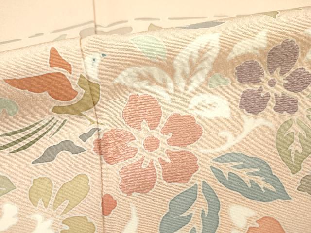 平和屋着物■訪問着 刺繍 花鳥文 正絹 逸品 DABE0477ya