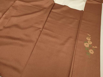 平和屋着物■訪問着 扇面飛鶴花文 暈し染め 金彩 正絹 逸品 DABE0480ya