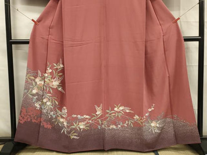 平和屋着物■訪問着 草花文 正絹 逸品 DABE0481ya