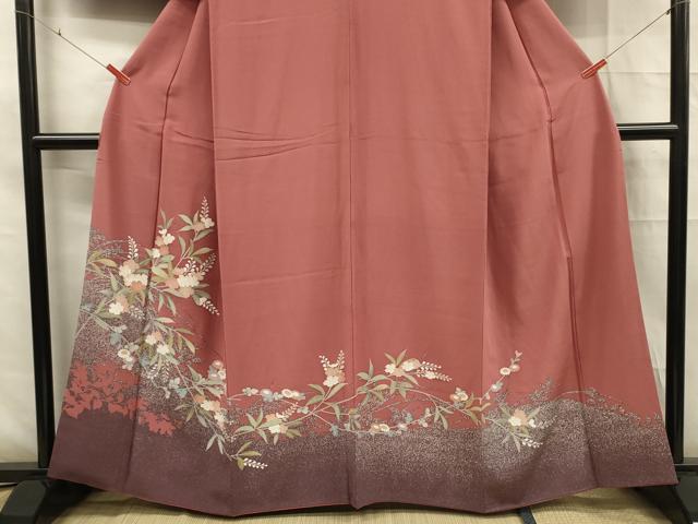 平和屋着物■訪問着 草花文 正絹 逸品 DABE0481ya