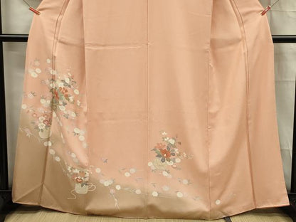 平和屋着物■訪問着 草花文 暈し染め 金彩 正絹 逸品 DABE0485ya