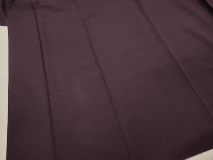 平和屋着物■上質な紬 似せ紫色 正絹 逸品 DABE0486ya