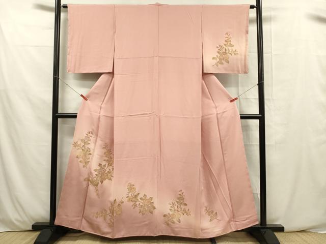 平和屋着物■訪問着 駒刺繍 枝花文 暈し染め 金彩 正絹 未使用 逸品 DABE0490ya