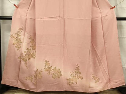 平和屋着物■訪問着 駒刺繍 枝花文 暈し染め 金彩 正絹 未使用 逸品 DABE0490ya