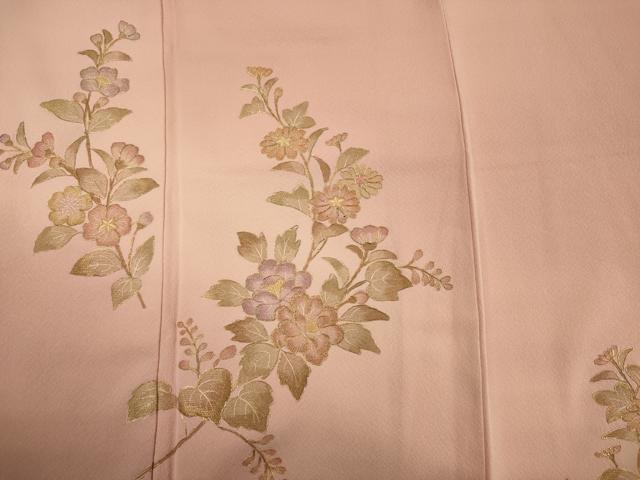 平和屋着物■訪問着 駒刺繍 枝花文 暈し染め 金彩 正絹 未使用 逸品 DABE0490ya