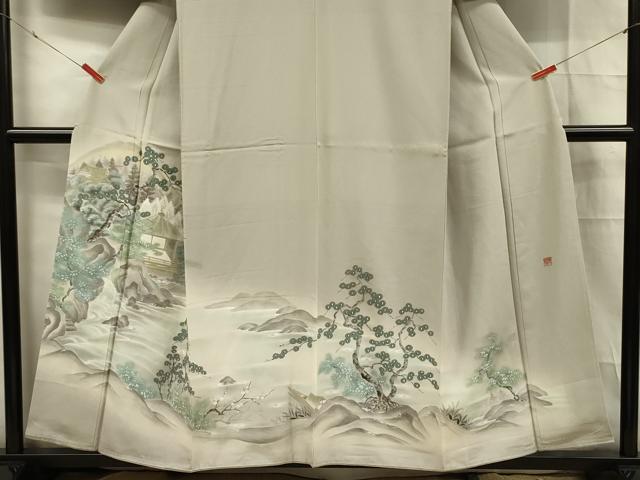 平和屋着物■豪華色留袖 作家物 手描き 風景文 暈し染め 正絹 逸品 DABE0492ya