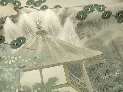 平和屋着物■豪華色留袖 作家物 手描き 風景文 暈し染め 正絹 逸品 DABE0492ya