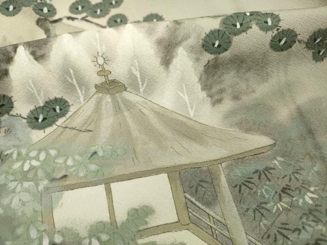 平和屋着物■豪華色留袖 作家物 手描き 風景文 暈し染め 正絹 逸品 DABE0492ya