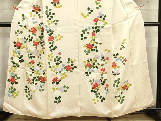 平和屋着物■訪問着 草花文 正絹 逸品 DABE0493ya