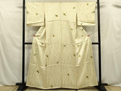 平和屋着物■上質な小紋 飛鶴文 正絹 逸品 DABE0494ya
