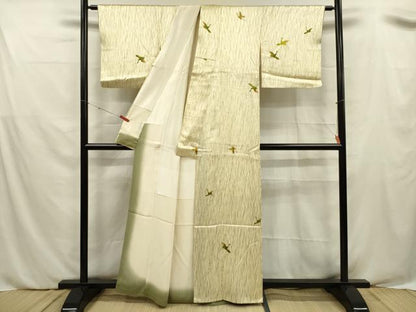 平和屋着物■上質な小紋 飛鶴文 正絹 逸品 DABE0494ya