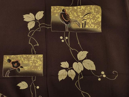 平和屋着物■訪問着 刺繍 花鳥文 金彩 正絹 逸品 DABE0495ya