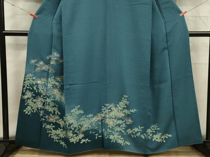 平和屋着物■訪問着 刺繍 枝松文 暈し染め 金銀彩 正絹 逸品 DABE0497ya