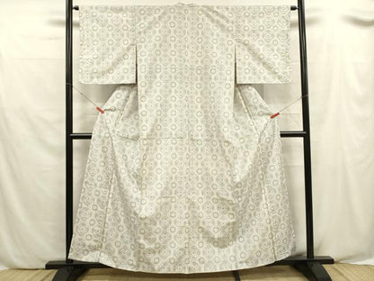 平和屋着物■上質な紬　亀甲花文　正絹　逸品　DABE0500ya