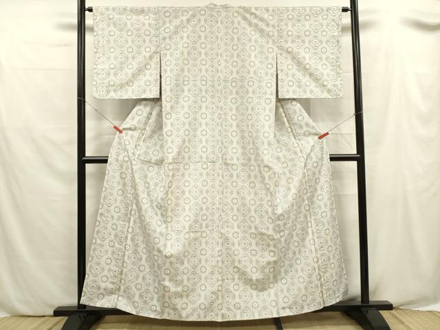 平和屋着物■上質な紬　亀甲花文　正絹　逸品　DABE0500ya