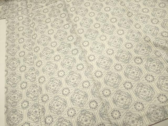 平和屋着物■上質な紬　亀甲花文　正絹　逸品　DABE0500ya