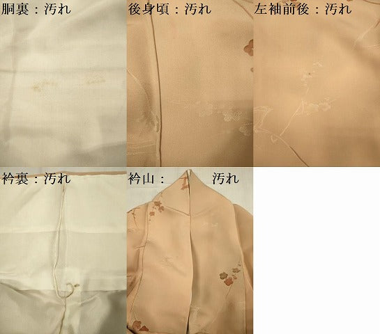 平和屋着物■上質な小紋 地紋起こし 枝梅文 暈し染め 正絹 逸品 DABE0501ya