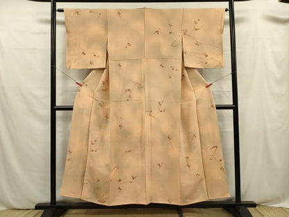 平和屋着物■上質な小紋 地紋起こし 枝梅文 暈し染め 正絹 逸品 DABE0501ya