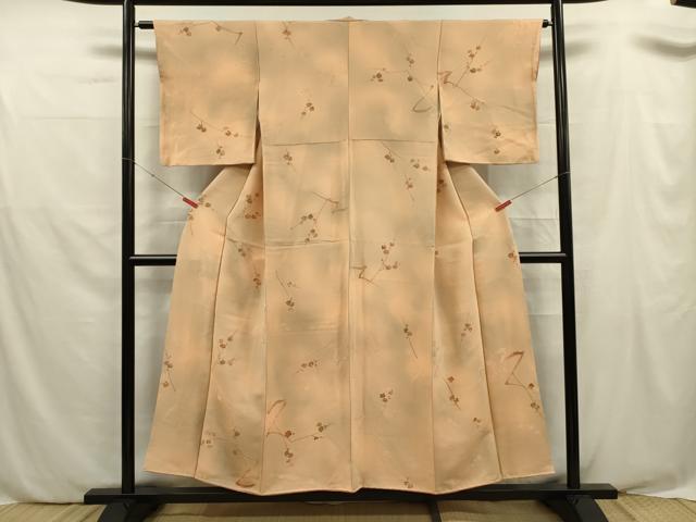 平和屋着物■上質な小紋 地紋起こし 枝梅文 暈し染め 正絹 逸品 DABE0501ya