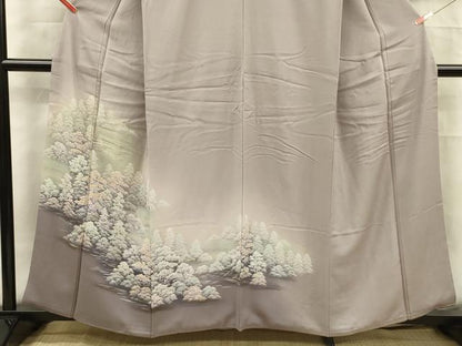 平和屋着物■訪問着 樹林文 暈し染め 正絹 逸品 DABE0508ya