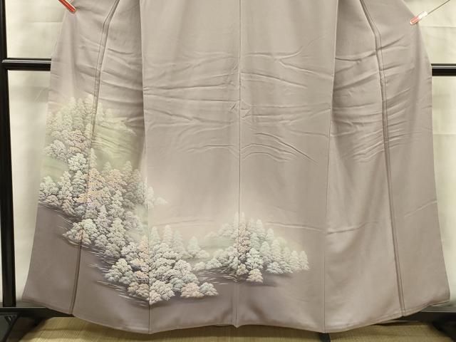 平和屋着物■訪問着 樹林文 暈し染め 正絹 逸品 DABE0508ya