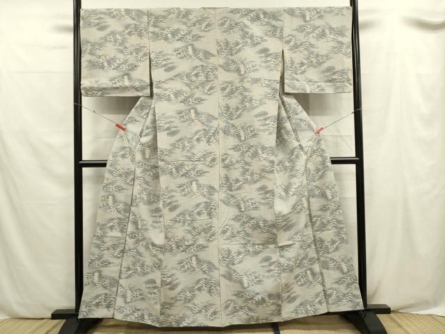 平和屋着物■上質な紬 草木文 正絹 逸品 DABE0513ya