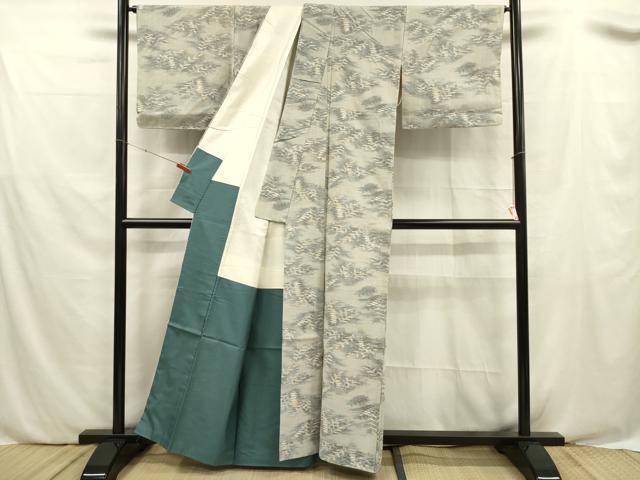 平和屋着物■上質な紬 草木文 正絹 逸品 DABE0513ya