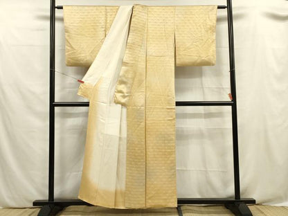 平和屋着物■上質な小紋　菊青海波地紋　暈し染め　正絹　逸品　DABE0519ya